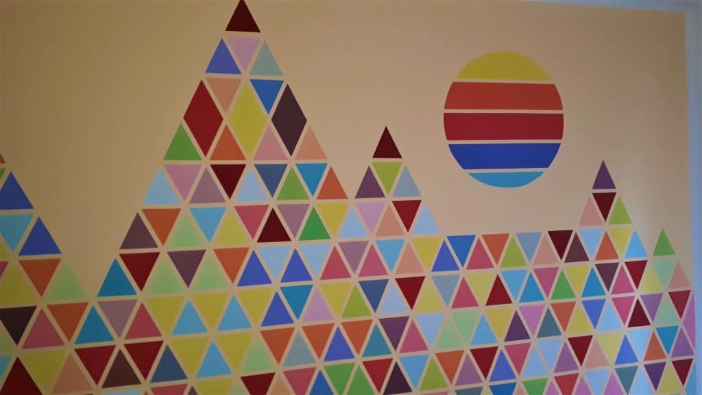 triangles wall painting
