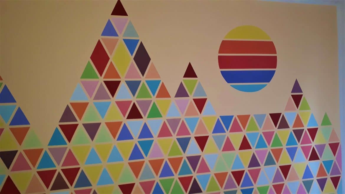 triangles wall painting