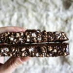 homemade chocolate bar with rice