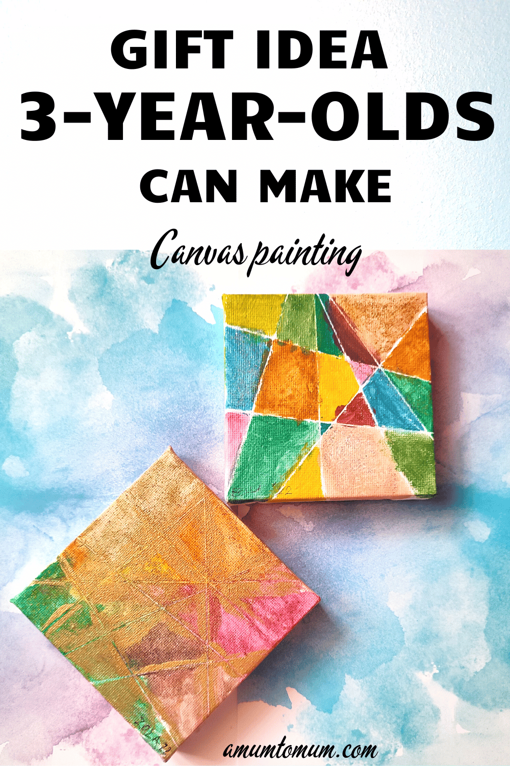 Geometric Painting on Canvas for 3-Year-Olds
