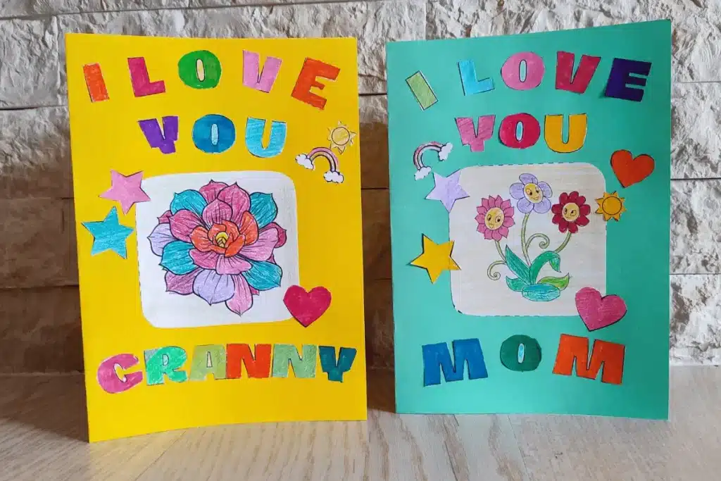 mother's day card kindergarten