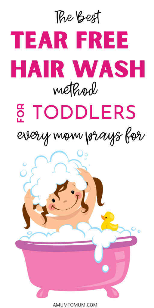 Tearless Hair Washing Trick for ALL Toddlers