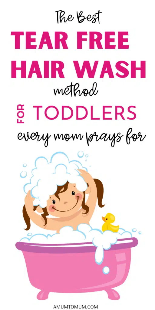 Tearless Hair Washing Trick for ALL Toddlers