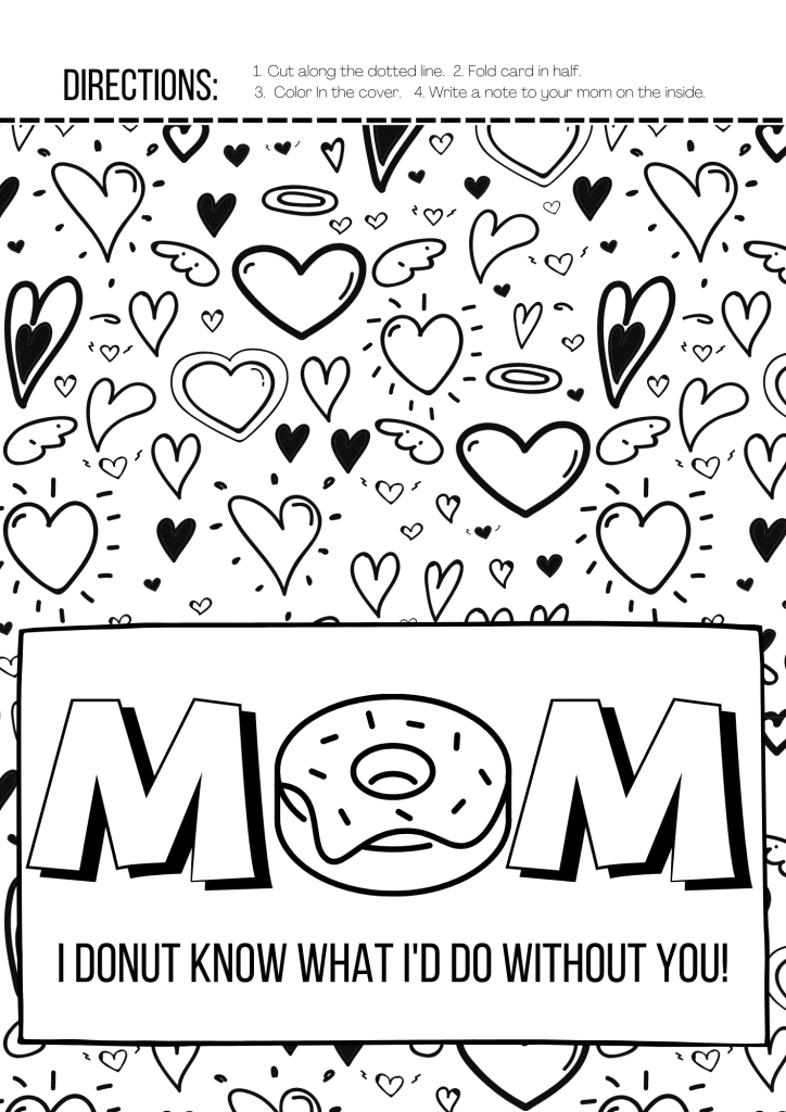 mother's day card kindergarten