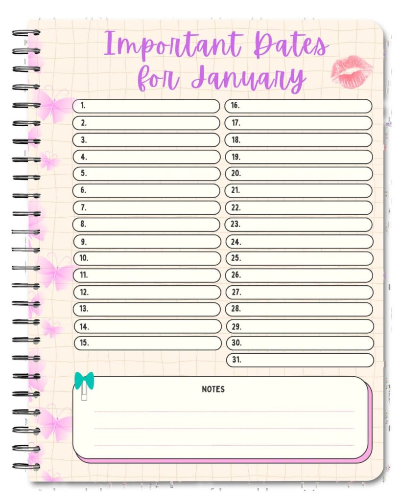 reusable diary templates for girls