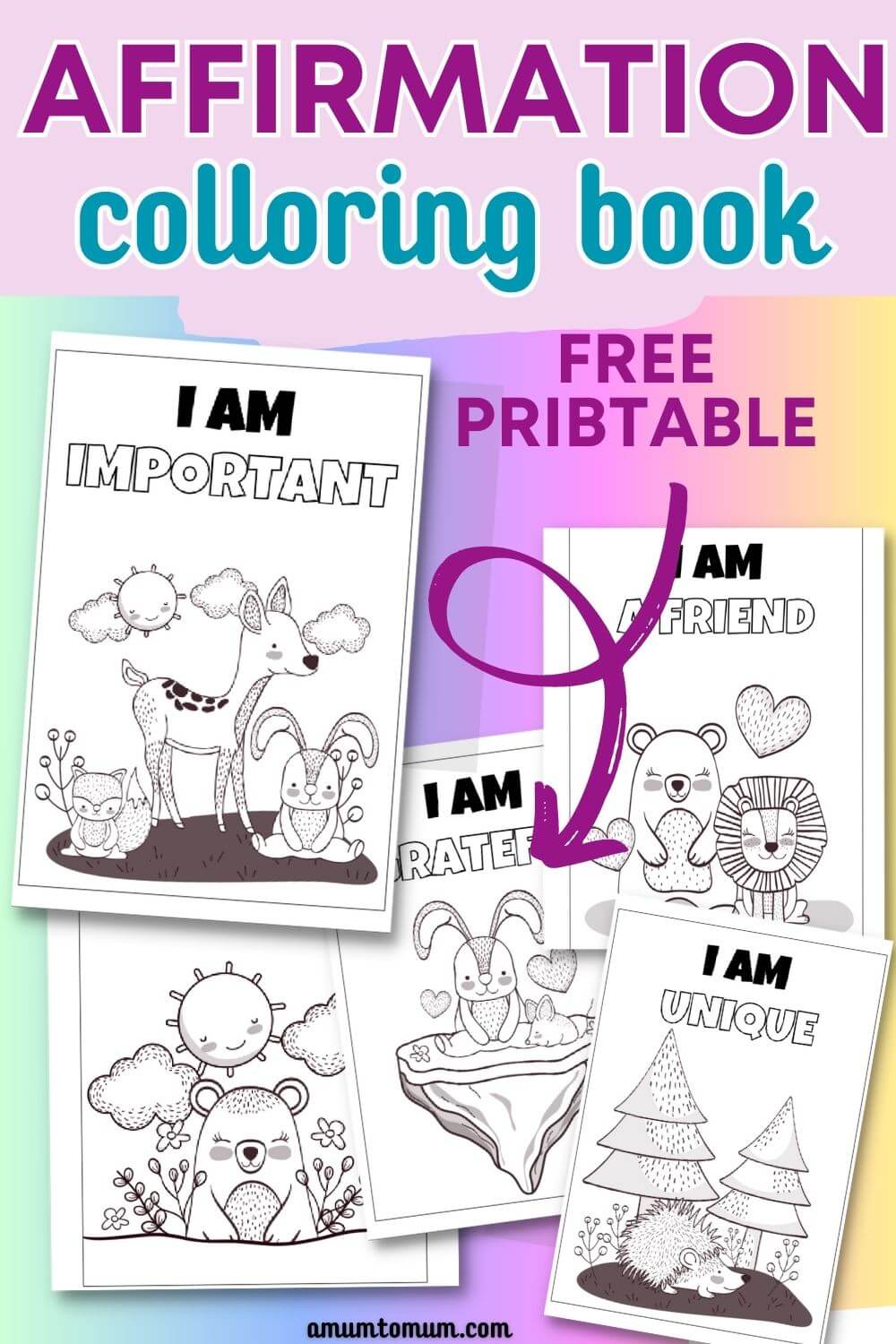 kids affirmation coloring book