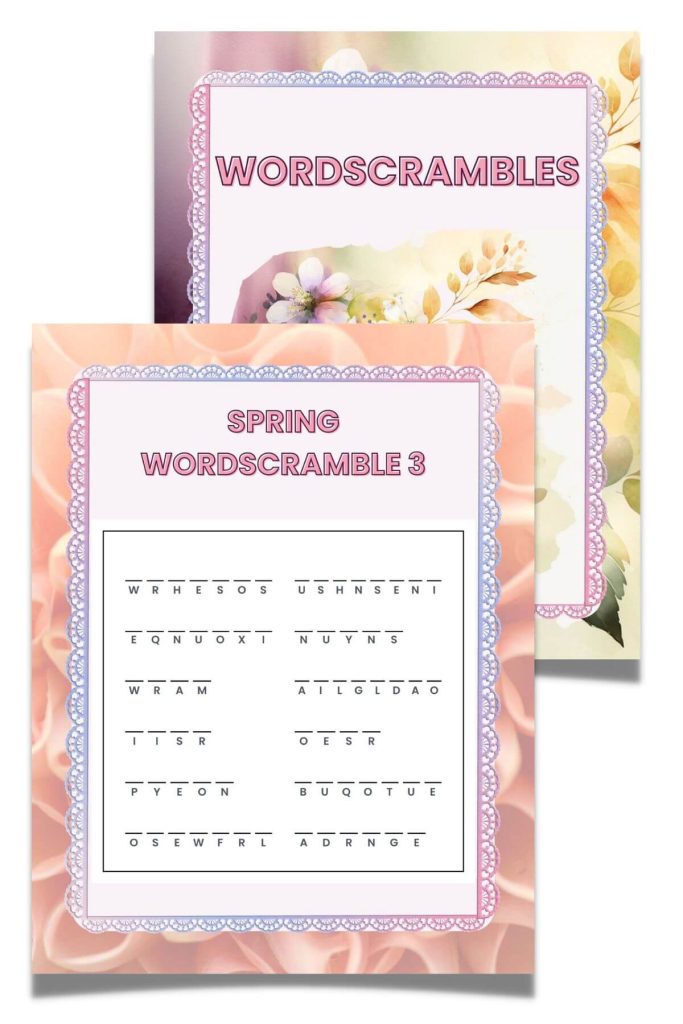 Spring Themed Kindergarten Activity Booklet - FREE PDF 11 free print kindergarten worksheets