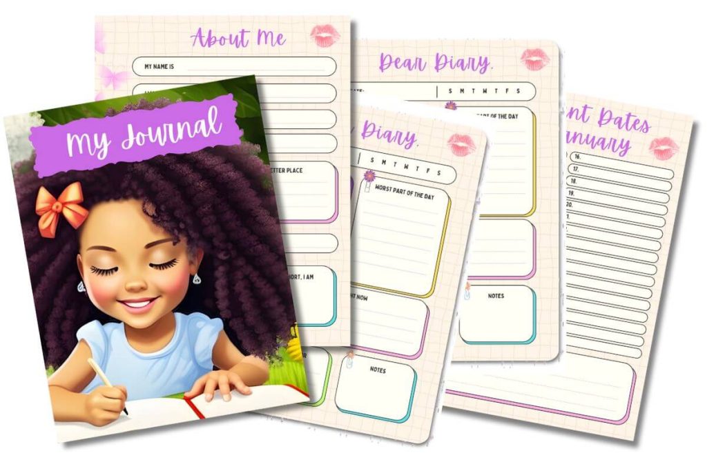 printable pdf kids diary 