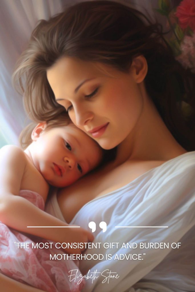 mother and a baby with an inspirational quote on image from from Eminent Intellectual
