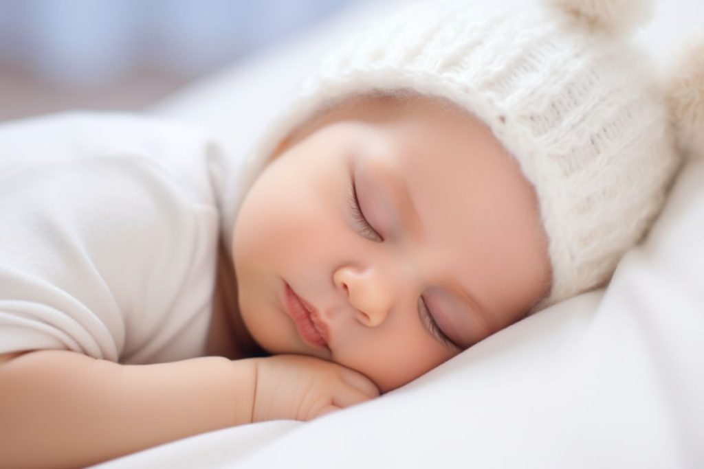 a baby sleeping after a 40 seconds to get to sleep technique