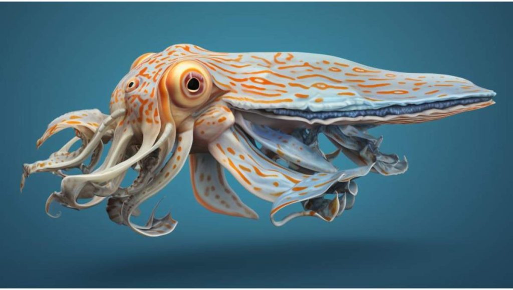 a vector image of a cuttlefish for article on delightful animal facts