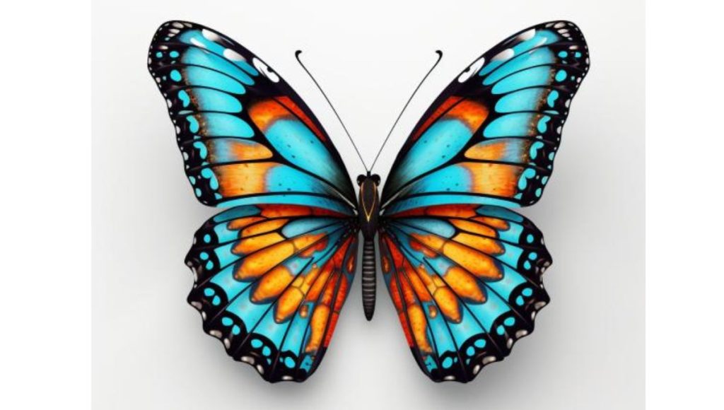 vector image of a butterfly for article that describes their eating habbits