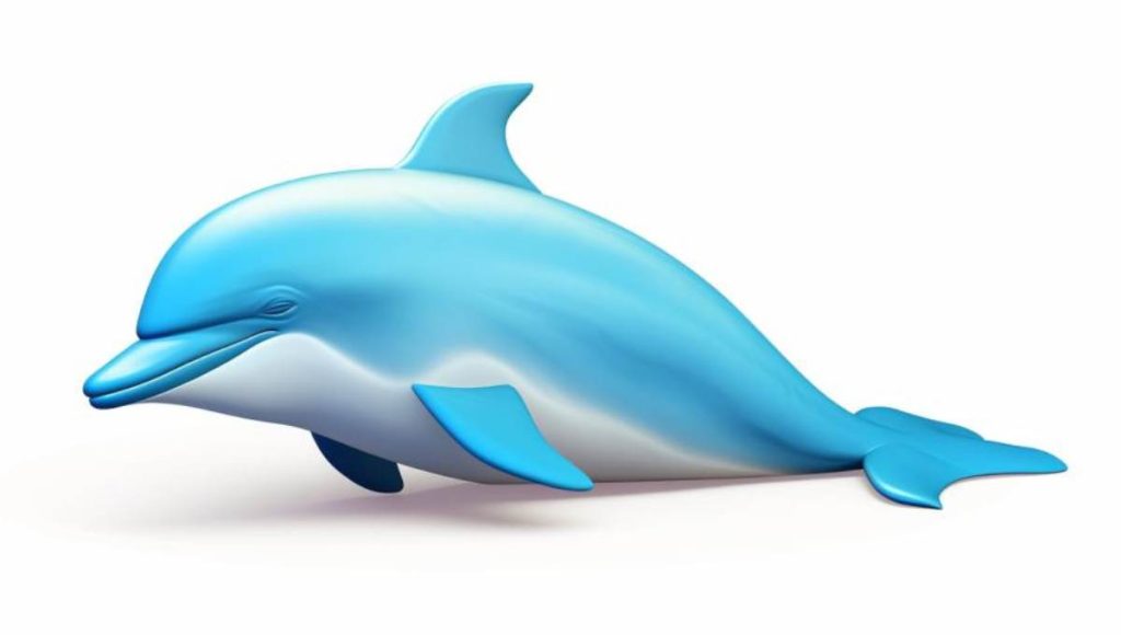 a vector of a dolphin that is asleep with white background