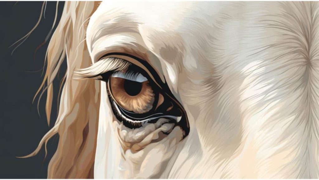 illustration of a horses eye for an article with Fascinating animal trivia