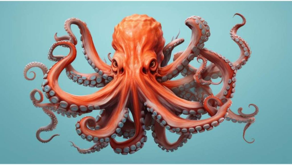 a vector image of an octopus for fun leaarning post about sea creatures
