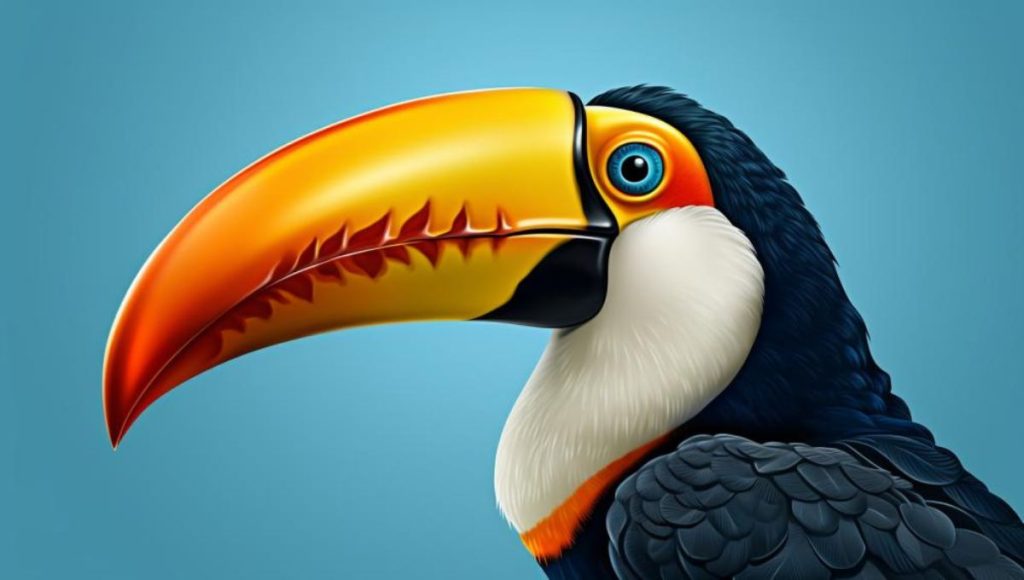 vector image of toucans beak