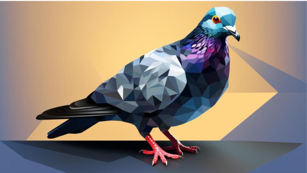 vector image of a pigeon