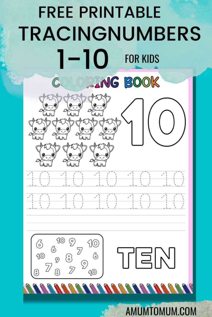 pin image for printable number tracing worksheets pdf free download