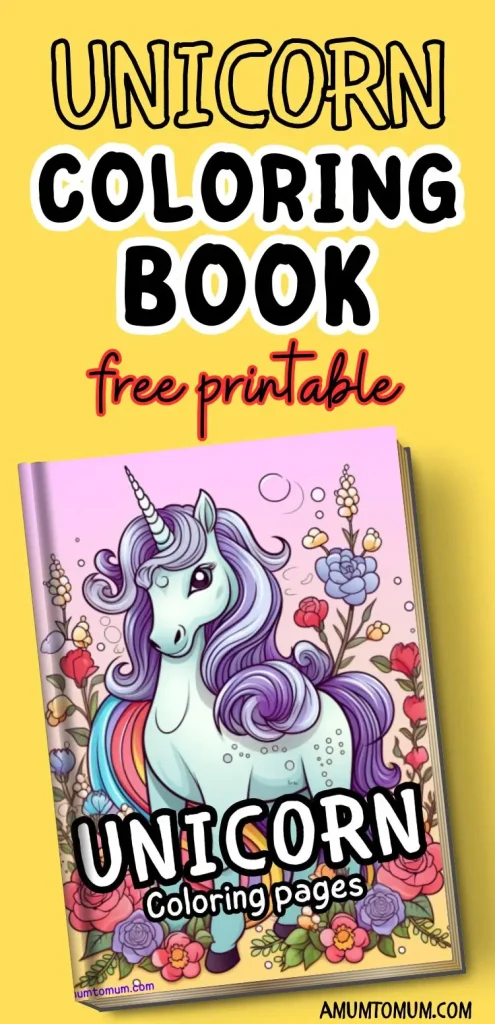 free unicorn coloring book