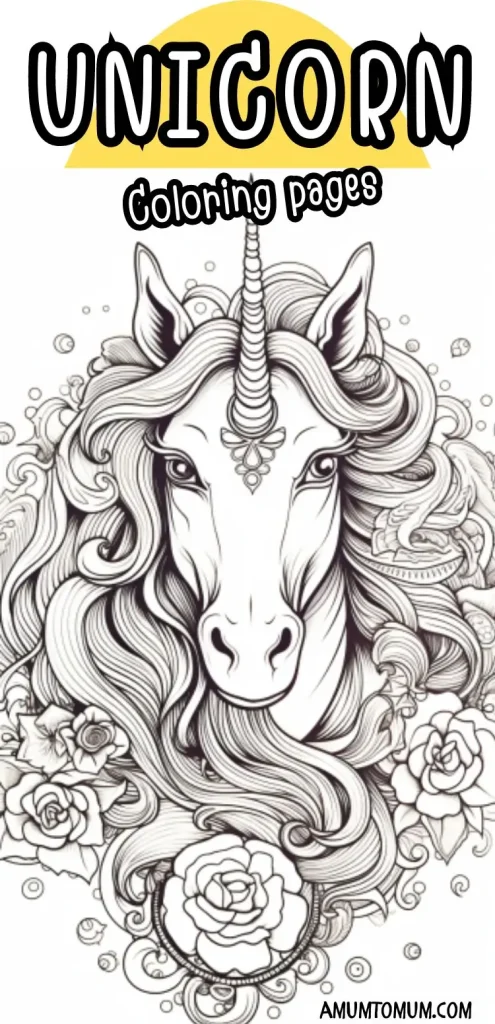 Unicorn Coloring Sheets for Kids and Adults: FREE Printable 12 unicorn free coloring sheets for kids and adults