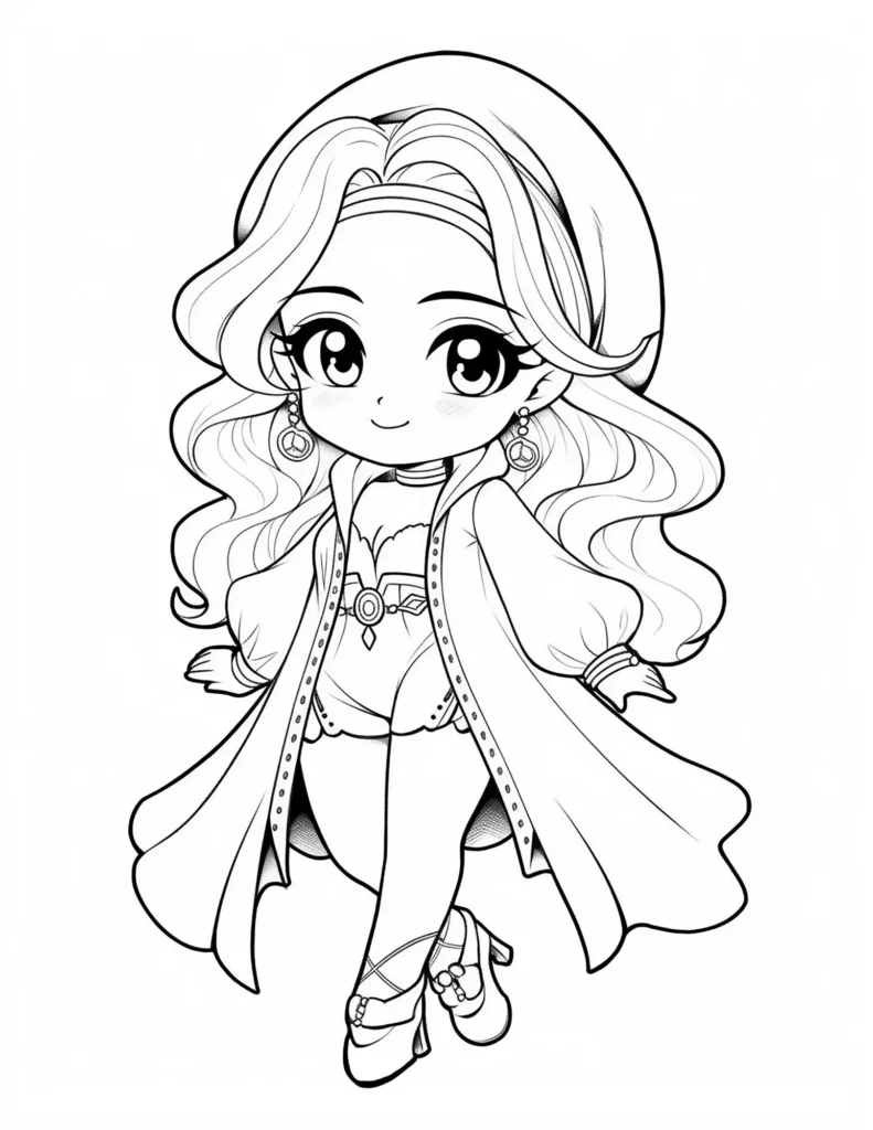 free printable fashion coloring sheet