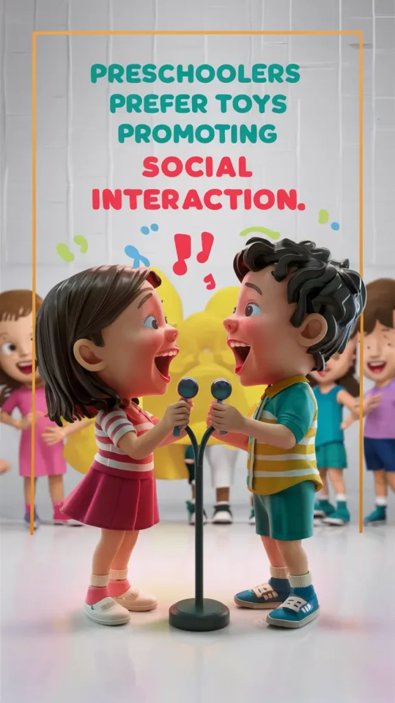 Too Many Toys Syndrome: The Hidden Impact on Kids' Development 9 a poster for kids toys that says: Preschoolers prefer toys promoting social interaction