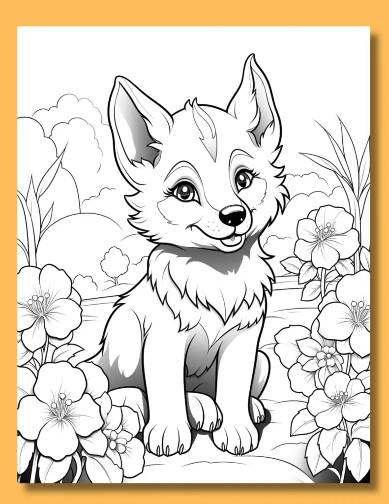cartoon style wolf coloring pages for all ages