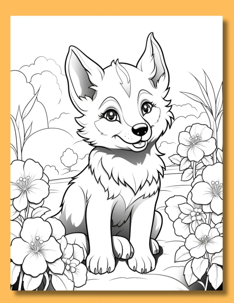 Wolves Coloring Pages for Kids and Adults - 3 FREE Books 9 cartoon style wolf coloring pages for all ages