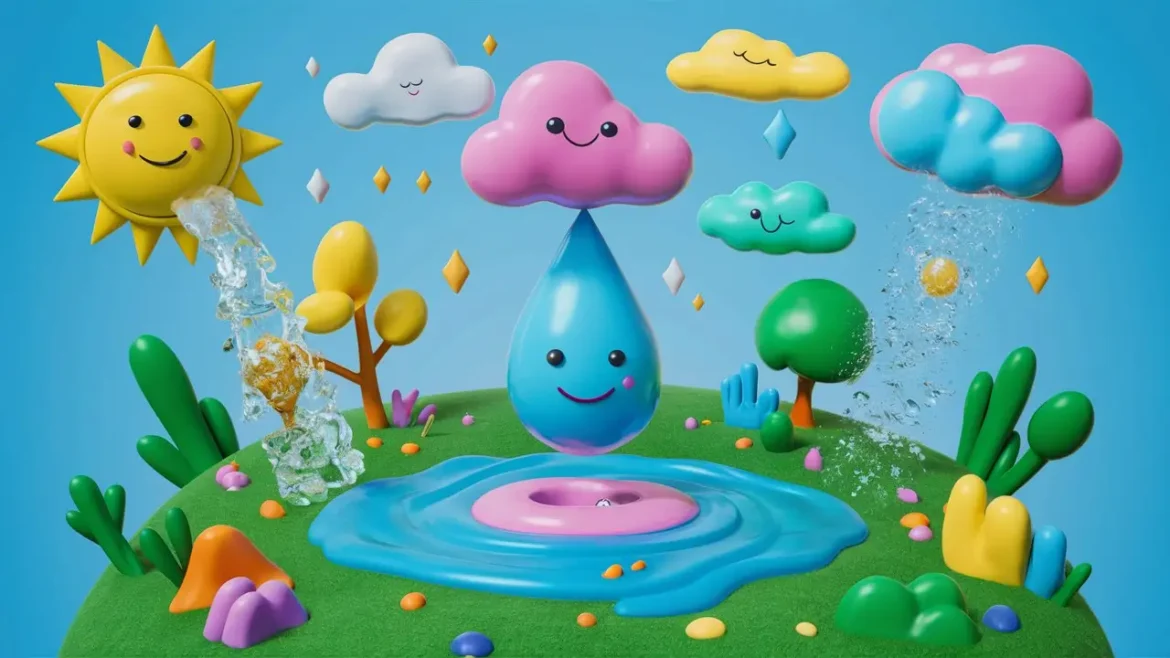 water cycle diagram for small kids