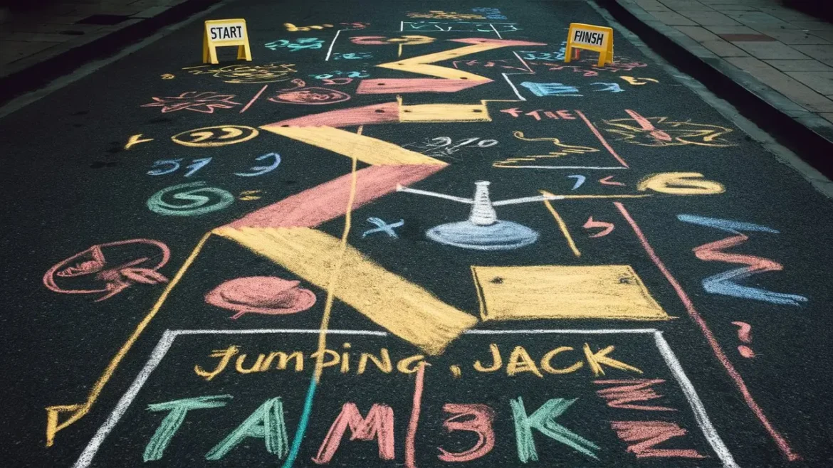 a-beautifully-crafted-chalk-obstacle-course-drawn street chalk games for kids
