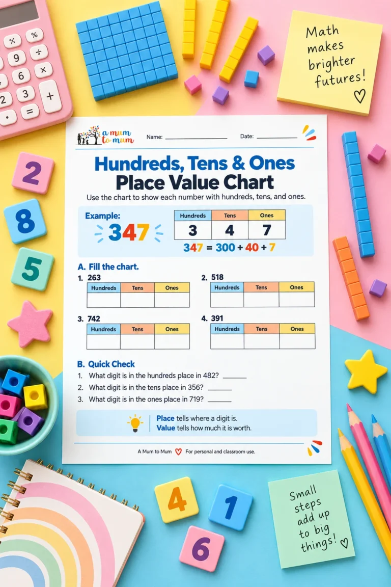 Free 2nd Grade Place Value Worksheets + Answer Key 19 Hundreds, tens and ones place value chart for second grade.